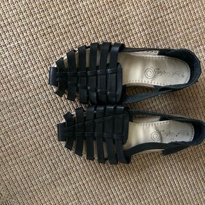 Black Woven Women's Shoes